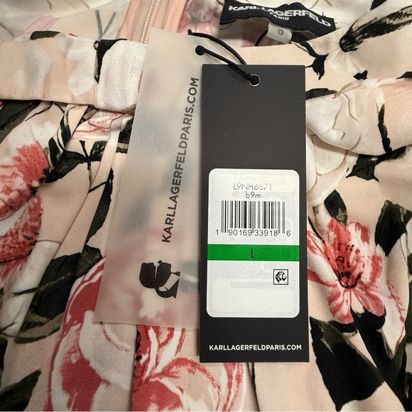 NWT Karl Lagerfeld Floral Print Knit Top Size L - Picture 3 of 4